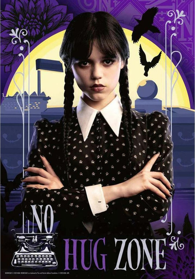 Puzzle Ravensburger Wednesday Addams No Hug Zone, 300 copa, për kalamaj 8+