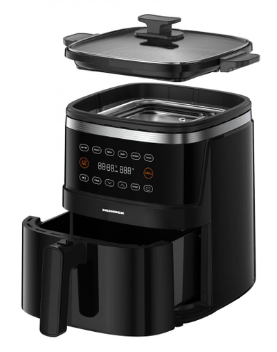 Fritezë me ajër të nxehtë Heinner Fry&amp;Grill HAFG-B5BK2600, 2600W, 5L, e zezë