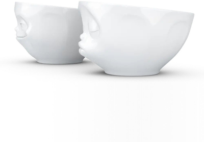 Set tasa TASSEN Bowls White Grin and Kiss, porcelan, 350 ml, t'bardha