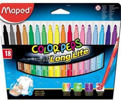 Markera me ngjyra Maped ColorPeps trekëndore, 18 ngjyra