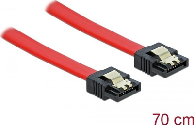 Kabllo SATA Delock 82678, SATA III, 0.7m, e kuqe