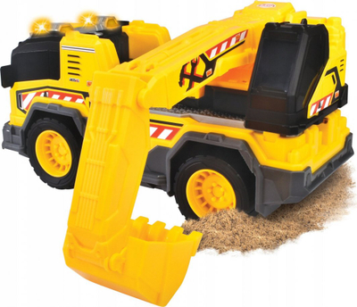 Kamion lodër ekskavator Spin Master, 30 cm, drita dhe zë, i verdhë