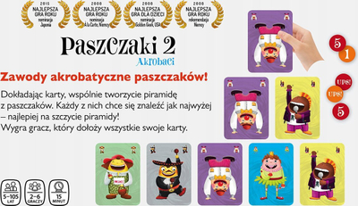Lojë me letra Nasza Księgarnia Paszczaki 2 Acrobatics, për familje, për 2–6 lojtarë, me shumë ngjyra