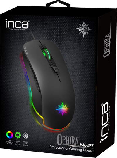 Maus gaming Inca IMG-327, 4800 DPI, USB Type-A, i zi