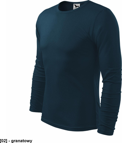 Bluza me mëngë të gjata Malfini Fit-T LS MLI-11902, pambuk, slim fit, blu navy