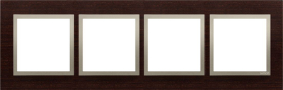 Kornizë elektrike Kontakt Simon 54 Nature Frame X4, 4 vende, imitim druri wenge