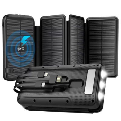 Power bank diellor Wodasport Solarwings T16P4, 16000 mAh, 4 panele dielli, i zi