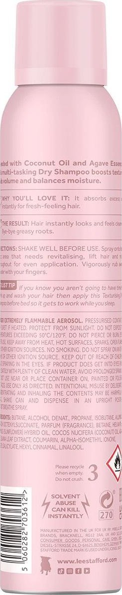 Shampo e thatë për flokë Lee Stafford Coco Loco Texturising, 200 ml