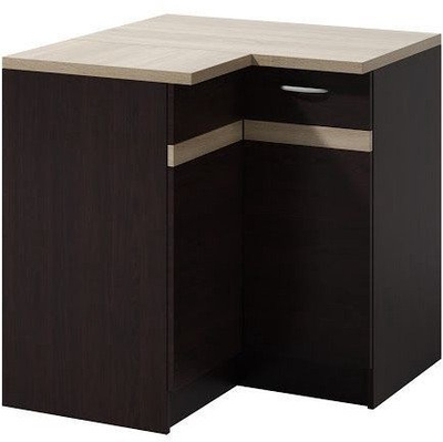Dollap qoshe kuzhine Vivaldi Furniture LIVIA LV-12/D 90 N, 90x90x82 cm, panel MDP, ngjyrë e errët