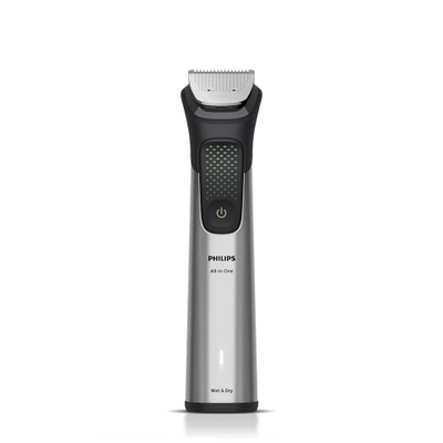 Trimer flokësh dhe mjekre Philips MG9535/15, 27 gjatësitë, pa tela, argjendtë