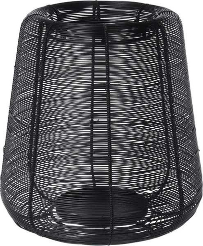 Mbajtëse dekorative për qiri Lantern, metal, 29 cm, e zezë