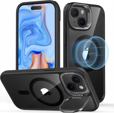Kapak telefoni ESR Classic Kickstand HaloLock MagSafe, për iPhone 15 Plus, transparent, me këmbë mbajtëse