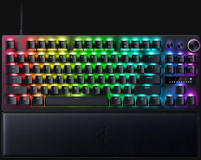 Tastierë gaming Razer Huntsman V3 Pro TKL Analog, mekanike optike, me dritë RGB, e zezë