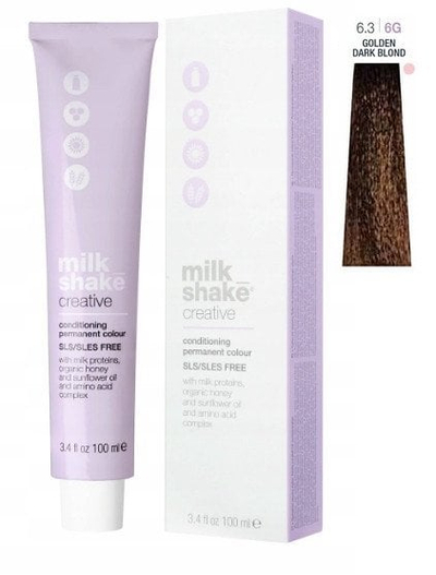 Bojë flokësh Milk_Shake Creative Permanent Color 6.3, golden dark blond, 100ml