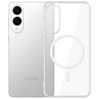 Mbulesë telefoni 3MK MagCase për Samsung Galaxy S25 Edge, MagSafe, transparente