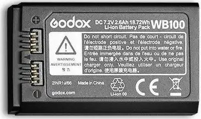 Bateri litium Godox WB100, 2600mAh, 7.2V, e zezë