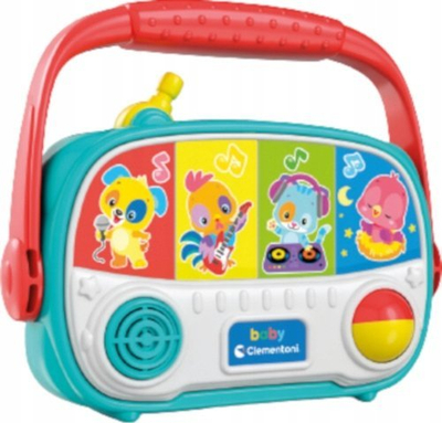 Lodër edukative Clementoni Baby Radio, muzikë dhe drita, 6+ muajsh, shumëngjyrëshe