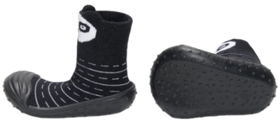 Çorape të trasha për fëmijë U-grow Panda, madhësia 23, me gjatësi mesatare, të zeza
