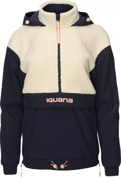 Xhaketë femrash Iguana Neckra Jacket W 92800621840, mikrofleece e brendshme, poliestër elastik, e zezë