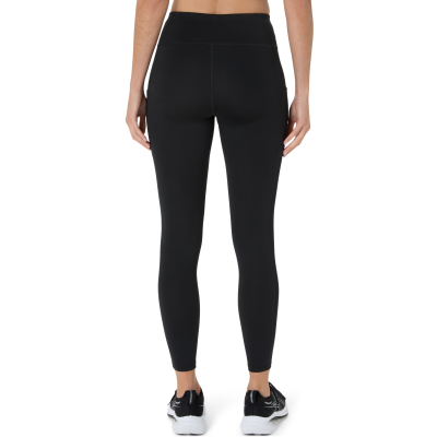 Leggins për femra Asics Core, me bel të lartë, material elastik, të zeza