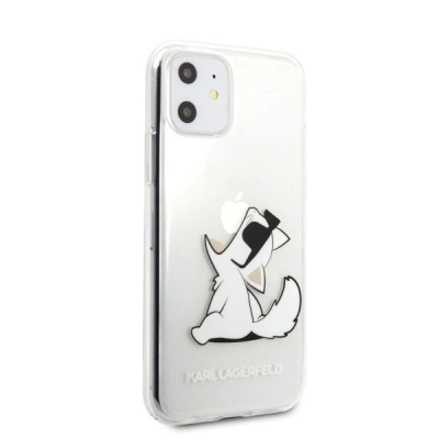 Mbulesë telefoni Karl Lagerfeld KLHCN61CFNRC, iPhone 11 6.1", hardcase i tejdukshëm, Choupette Fun