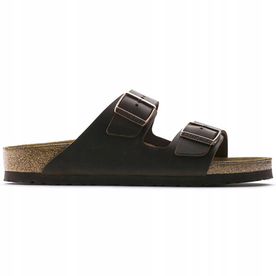 Sandale Birkenstock Arizona Waxy Leather, lëkurë, shollë ortopedike, kafe