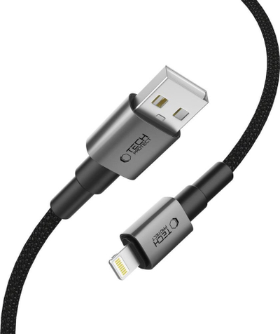 Kabllo karikimi Tech-Protect UltraBoost DNA Lightning, 15W 2.4A, 100cm, gri e errët
