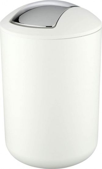 Koshi mbeturinash Wenko Brasil, 6.5L, kapak lëkundës, i bardhë