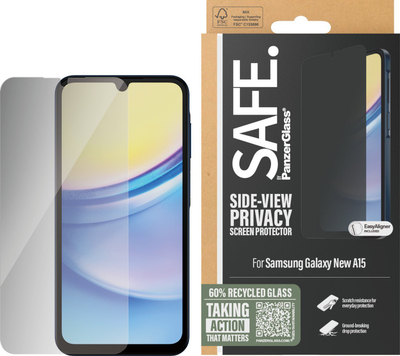 Mbrotëse ekrani PanzerGlass SAFE Privacy, për Samsung Galaxy A15 A15 5G, xham i zi