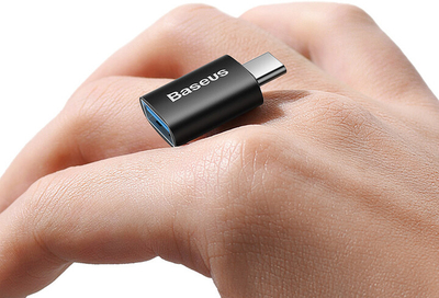 Адаптер Baseus mini OTG Ingenuity, USB-C - USB-A 3.1 (M/F), црна боја
