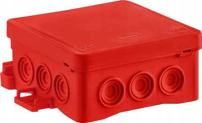 Kuti montuese sipërfaqësore Simet FASTBOX&HOOK NS6 35346101, 85x40x85mm, IP54, e kuqe