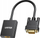 Adapter Unitek nga VGA në HDMI, Full HD, 15cm, i zi