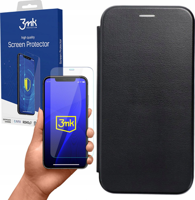 Kapak libri OEM Elegance për iPhone 14 Plus, me magnet, me xhep kartash, i zi