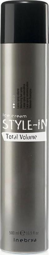 Spray flokësh Inebrya Ice Cream Style-In Total Volume, fiksim i fortë, 500ml