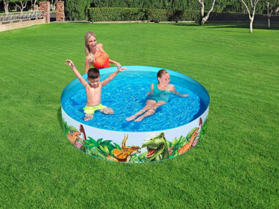 Pishinë për fëmijë Bestway Dinosaurous Fill N Fun, 183x38cm, motiv dinosaurë, shumëngjyrëshe