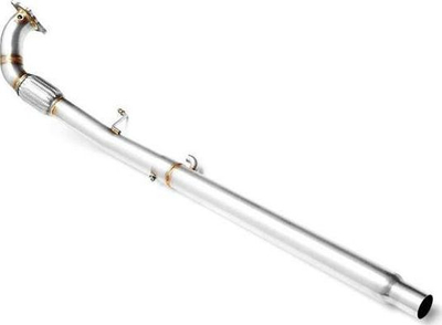 Downpipe shkarkimi RM Motors për Audi A3 1.8T 2.0T Quattro, tub 76mm, çelik inox