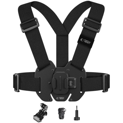 Mbajtëse gjoksi për kamera Tech-Protect GA100, për GoPro DJI, e zezë