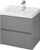 Dollap për banjo Cersanit Crea washbasin cabinet 59.4cm, me lavaman, i hirtë mat