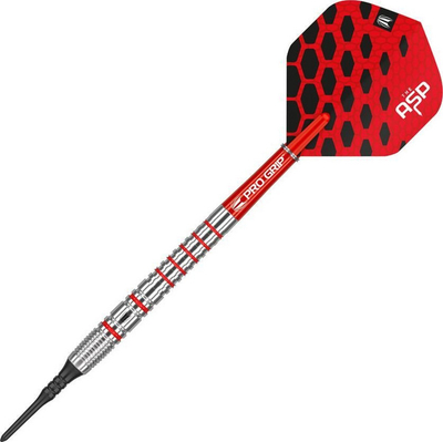 Shigjeta Target 210080, 18 g, 3 copë, të kuqe / hirta