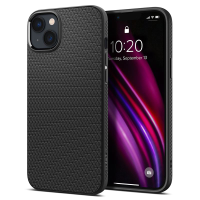 Mbështjellës për iPhone 14 Spigen Liquid Air, i zi