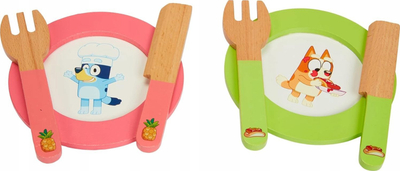 Set loje druri Bluey Picnic Basket, 30 pjesë, valixhe me gjëra loje, shumëngjyrësh