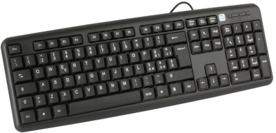 Tastierë Techly IDATA 955, me kabllo, PS2, layout US, e zezë