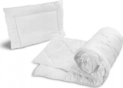 Set jorgani dhe jastëku Sensillo Deluxe, 135x100 cm, 60x40 cm, i bardhë