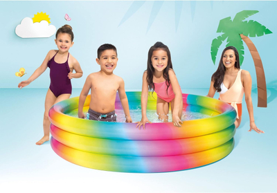 Pishinë për fëmijë Rimida Rainbow Ombre 58449, 3-Ring, Ages 2+, 1.68 mx 38 cm