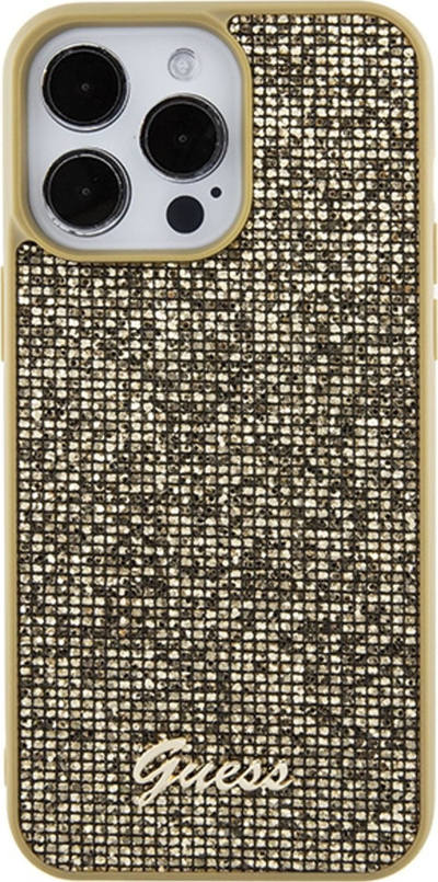 Kapak telefoni Guess Square Mirror për iPhone 15 Pro Max, plastike dhe TPU, ngjyrë ari
