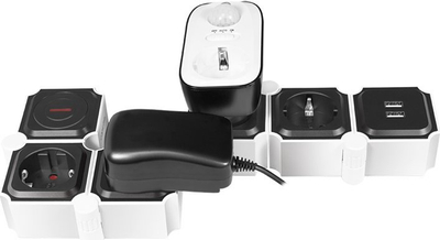 Shirit elektrik LogiLink LPS276U, 4 dalje, kabllo 1.5m, bardh e zi