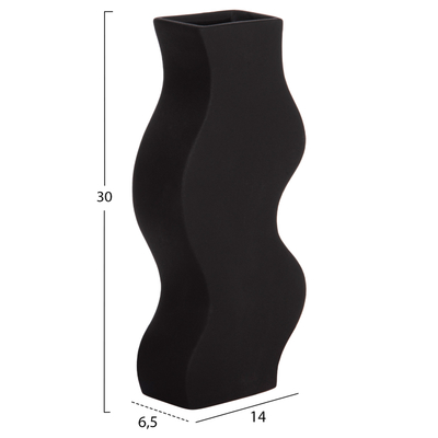 Dekor tavoline qeramike Sebor 14x6,5x30Hcm (HM4589.02), zezë