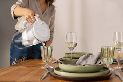 Ibrik filtri Brita Glass+1 Maxtra Pro, 2.5L, qelq borosilikat, gri