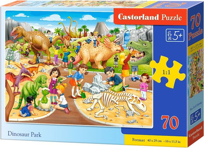 Puzzle Castorland Parku i dinosaurve, 70 elemente