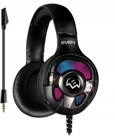 Kufje gaming SVEN AP U1100MV, 7.1 surround, 50mm, me RGB, të zeza